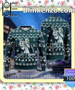 The Big Lebowski Mark It Zero Green Christmas Pullover Sweaters