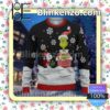 The Grinch And Snoopy Snow Flower Christmas Pullover Sweaters