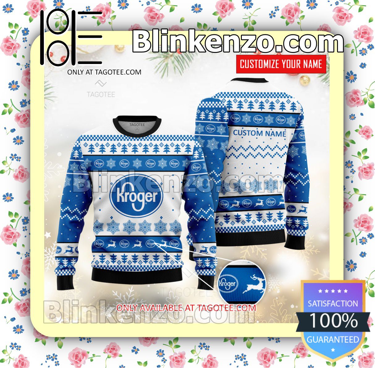 The Kroger Company Brand Print Christmas Sweater