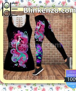 The Little Mermaid Black Women Tank Top Pant Set