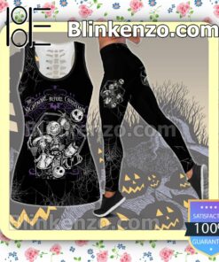 The Nightmare Before Christmas Black Women Tank Top Pant Set