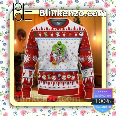 The Nightmare Before Christmas Movie Christmas Pullover Sweaters