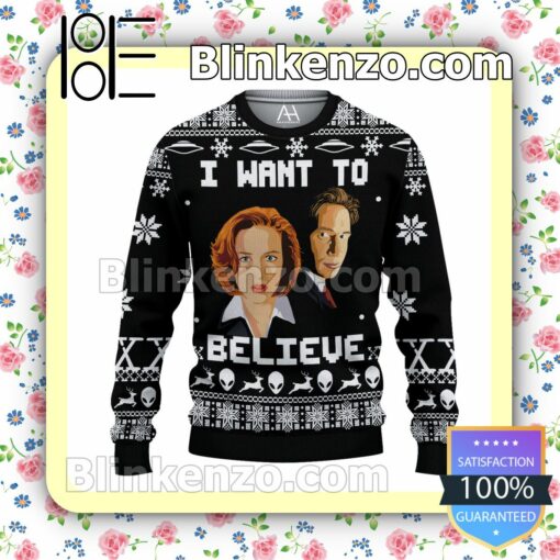 The X-files I Want To Believe Christmas Pullover Sweaters