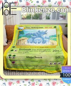 Thicc Nidoqueen Pokemon Card Quilted Blanket