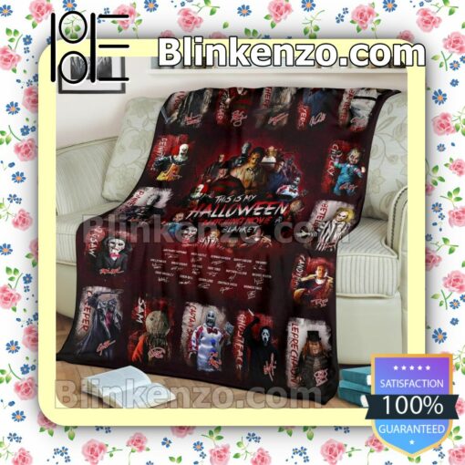 This Is My Halloween Watching Movie Signature Cozy Blanket