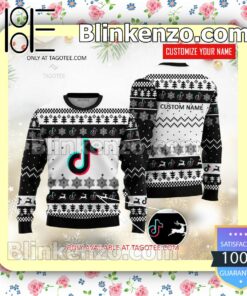 TikTok Brand Print Christmas Sweater
