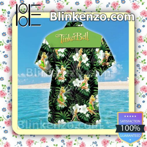 Tinkerbell Tropical Leaves Men Shirt a
