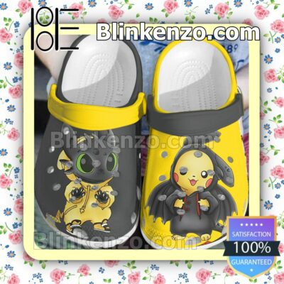 Toothless And Pikachu Costume Clogs