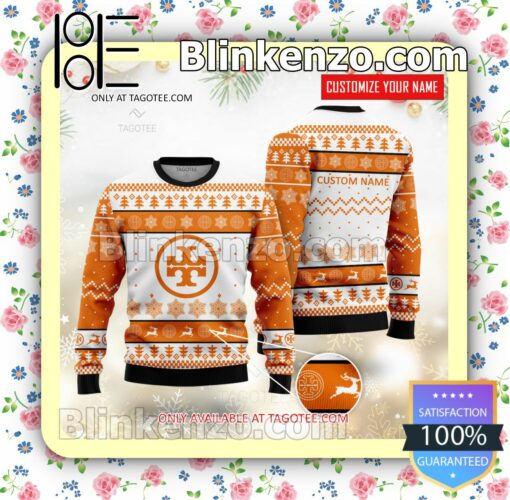 Tory Burch Brand Print Christmas Sweater
