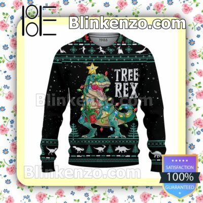 Tree Rex Christmas Pullover Sweaters