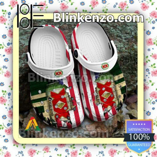 USA Flag Pattern Dos Equis Halloween Clogs