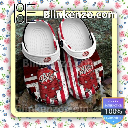 USA Flag Pattern Dr Pepper Halloween Clogs