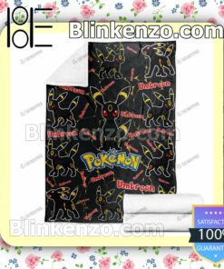 Umbreon Pokemon Pattern Quilted Blanket b