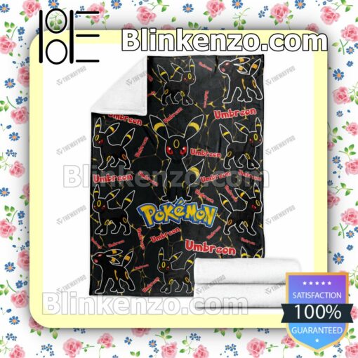 Umbreon Pokemon Pattern Quilted Blanket b