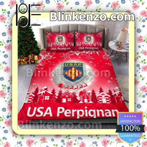 Usa Perpignan Christmas Duvet Cover