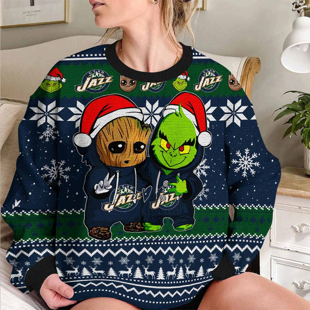 BEST CHOICE Las Vegas Raiders Baby Groot And Grinch Best Friends Ugly  Christmas Sweater