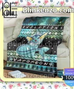 Vaporeon Evolution Quilted Blanket