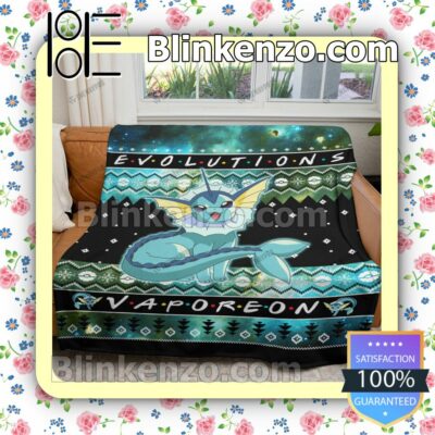 Vaporeon Evolution Quilted Blanket a