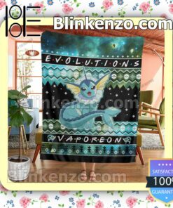 Vaporeon Evolution Quilted Blanket b