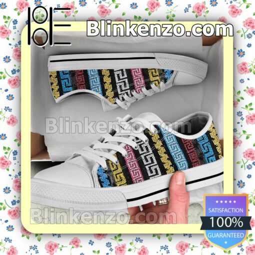 Versace Colorful Greek Key Chuck Taylor All Star Sneakers
