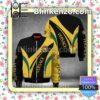Versace Luxury Black Mix Yellow Curves Military Jacket Sportwear