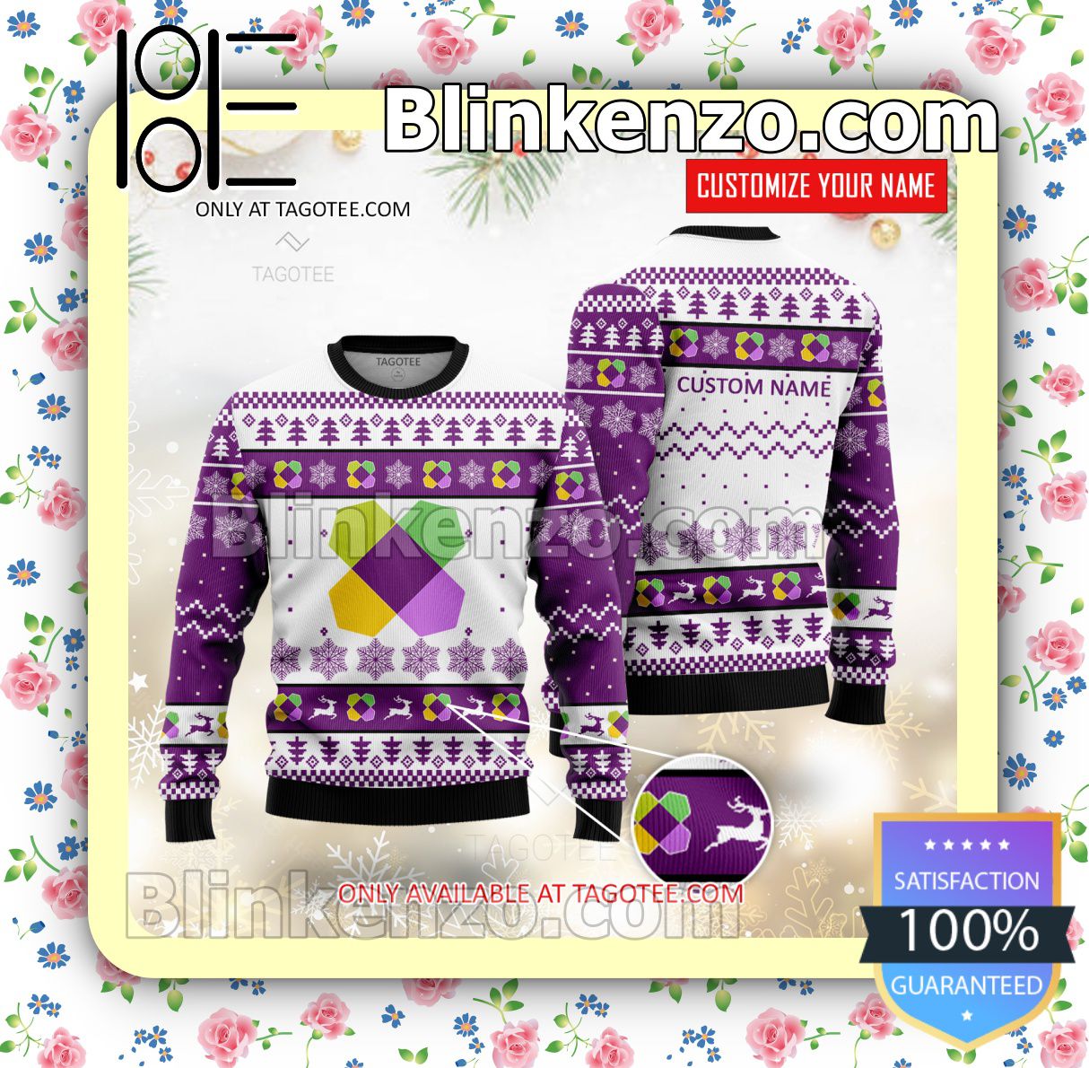 Wayfair Brand Print Christmas Sweater