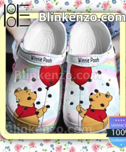 Winnie Pooh Holding A Red Balloon Halloween Clogs