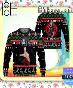 Akatsuki Itachi Naruto Anime Knitted Christmas Jumper