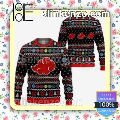 Akatsuki Naruto Shippuden Manga Anime Premium Holiday Christmas Sweatshirts