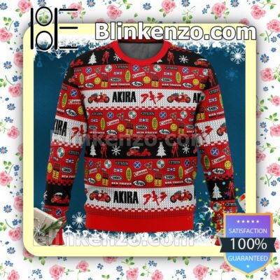 Akira Bike Decals Holiday Christmas Sweatshirts