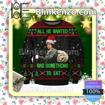 All He Wanted Was Something To Eat Knitting Holiday Christmas Sweatshirts
