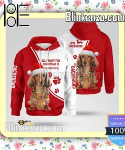 All I Want For Christmas Is Dachshund Hoodie Jacket