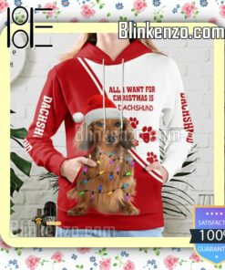 All I Want For Christmas Is Dachshund Hoodie Jacket b