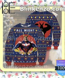 All Might My Hero Academia Plus Ultra Christmas Jumpers