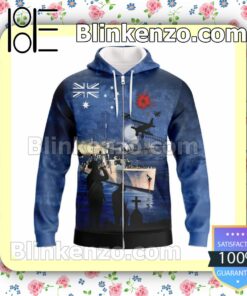 Anzac Day At The Going Down Of The Sun An In The Morning We Will Remember Them Hoodie Jacket Sweatshirts c