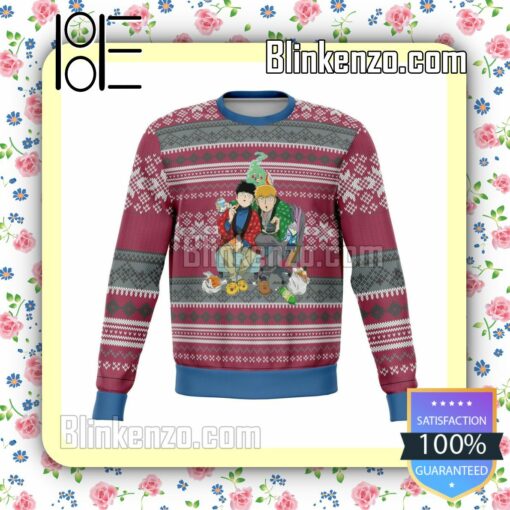 Arataka Reigen Shigeo Kageyama Mob Psycho 100 Knitted Christmas Jumper