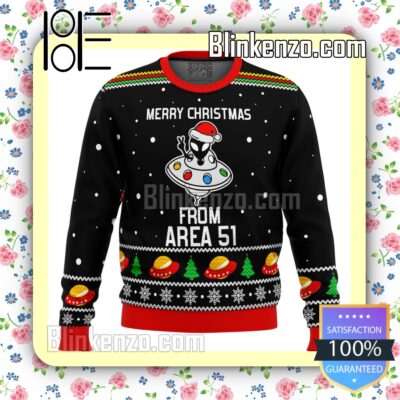 Area 51 Aliens Knitted Christmas Jumper