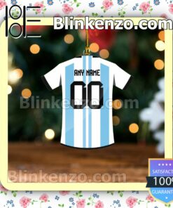 Argentina Team Jersey - Custom Name Hanging Ornaments a