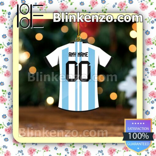 Argentina Team Jersey - Custom Name Hanging Ornaments a