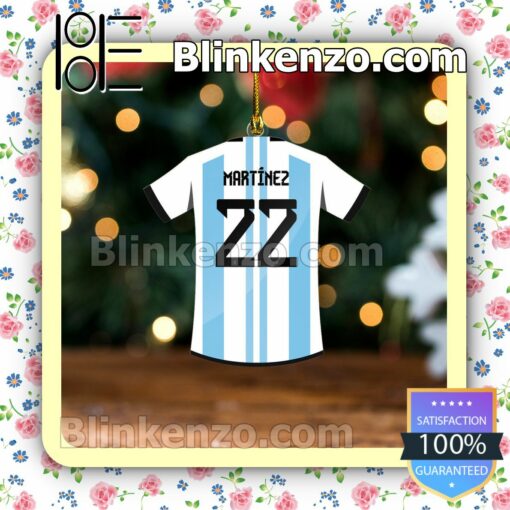 Argentina Team Jersey - Lautaro Martínez Hanging Ornaments a