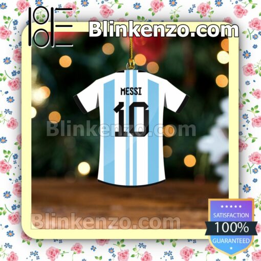 Argentina Team Jersey - Lionel Messi Hanging Ornaments a