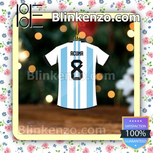 Argentina Team Jersey - Marcos Acuna Hanging Ornaments a