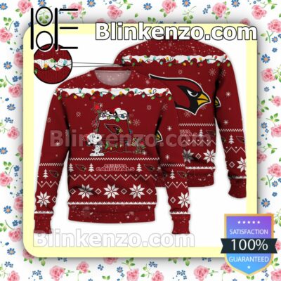 Arizona Cardinals Snoopy Christmas NFL Sweatshirts