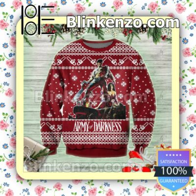 Ash Williams Sheila Army Of Darkness Poster Holiday Christmas Sweatshirts