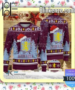 Aston Villa F.C Logo Hat Christmas Sweatshirts