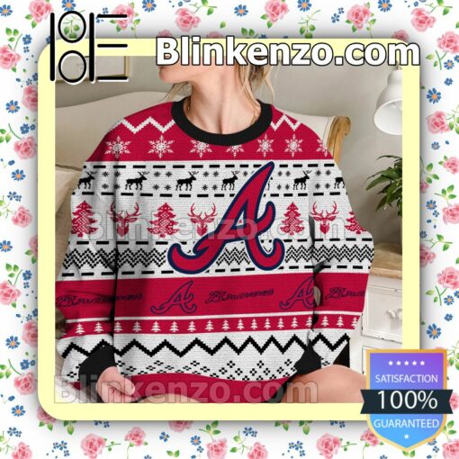 Atlanta Braves MLB Ugly Sweater Christmas Funny b