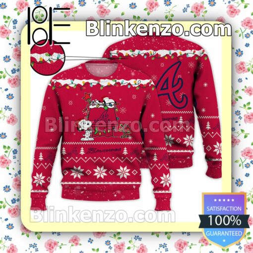 Atlanta Braves Snoopy Christmas MLB Sweatshirts