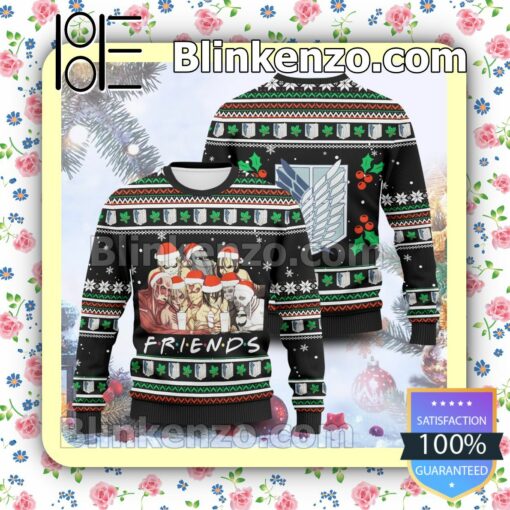 Attack On Titan Nine Titans Friends Christmas Jumpers