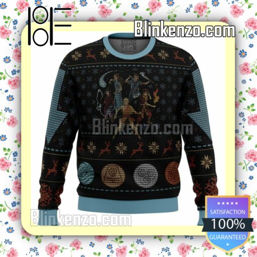 Avatar The Last Airbender Characters Manga Anime Knitted Christmas Jumper