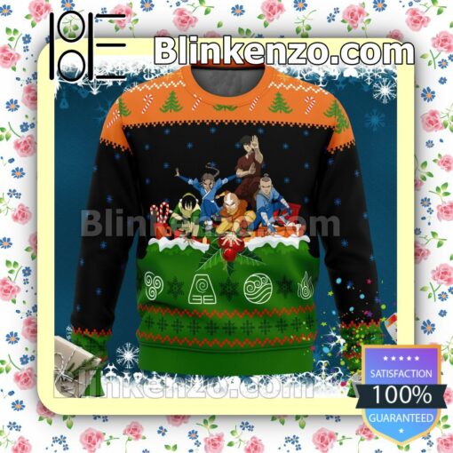 Avatar The Last Airbender On The Chimney Top Holiday Christmas Sweatshirts